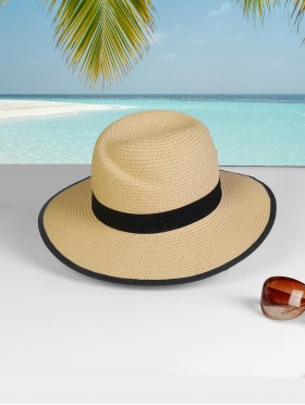 Summer Fedora Hat W/ Black Edge