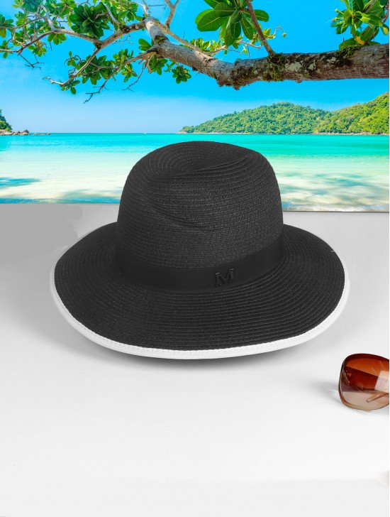 Summer Fedora Hat W/ Black Edge