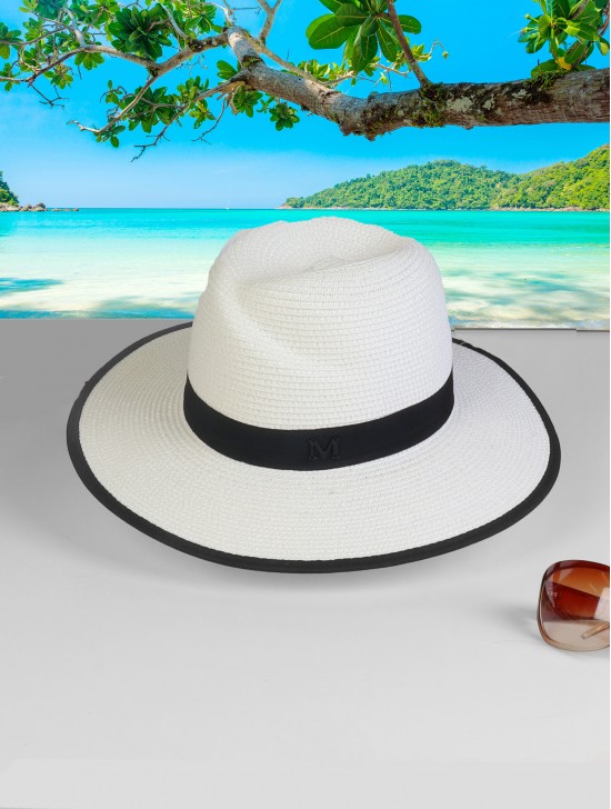 Summer Fedora Hat W/ Black Edge