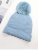 Knitted Lined Hat With Removable Pompom