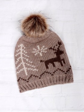 Fashion Knitted Reindeer Hat