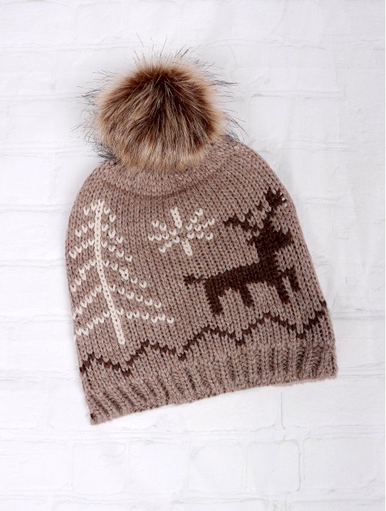 Fashion Knitted Reindeer Hat