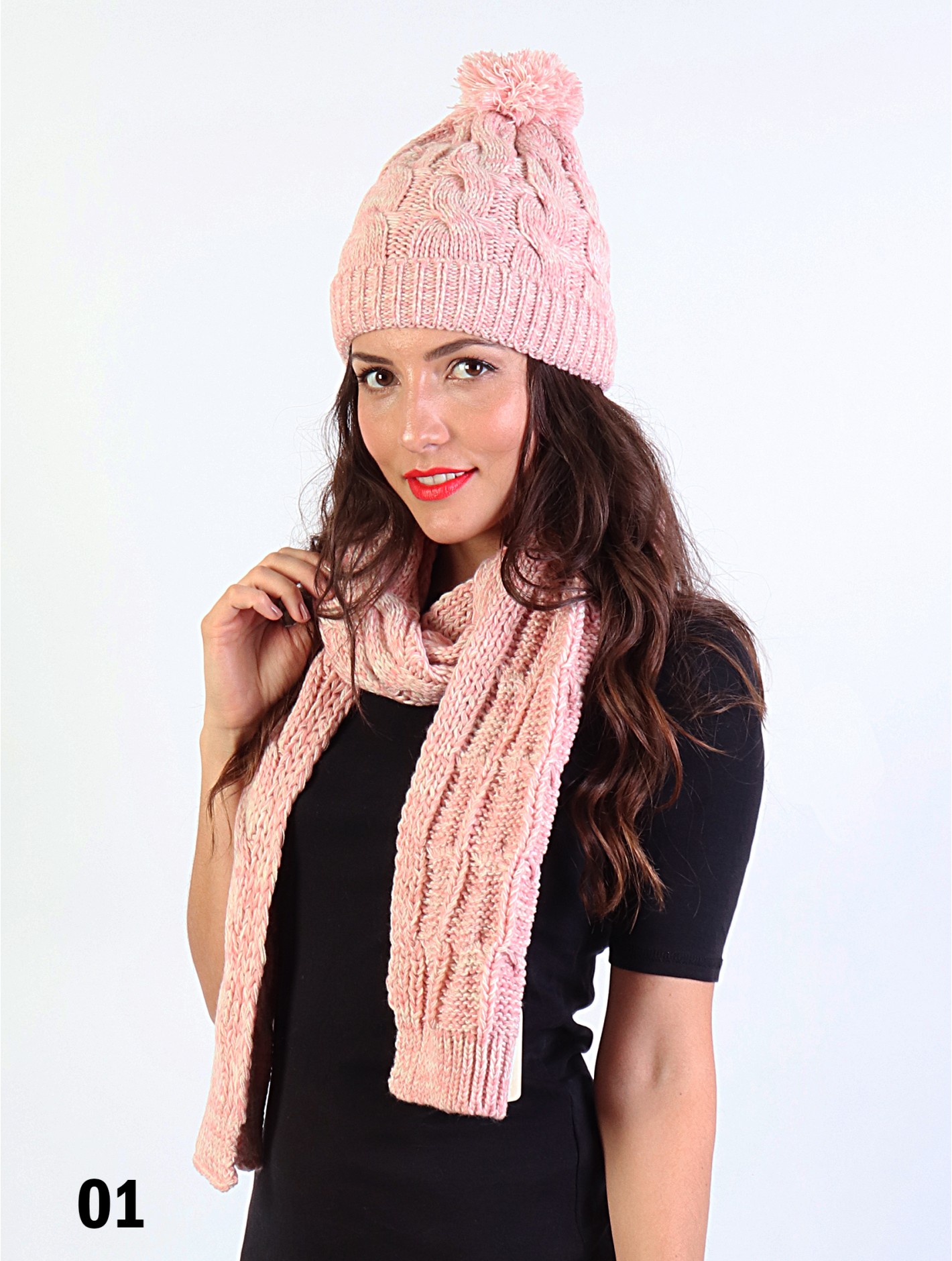 Pom Pom (Scarf, Fleeced Hat 