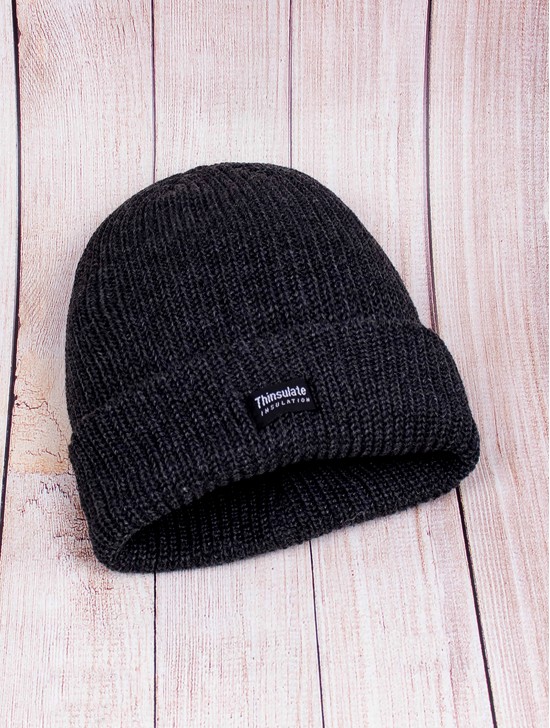 Knitted Hat With Brim