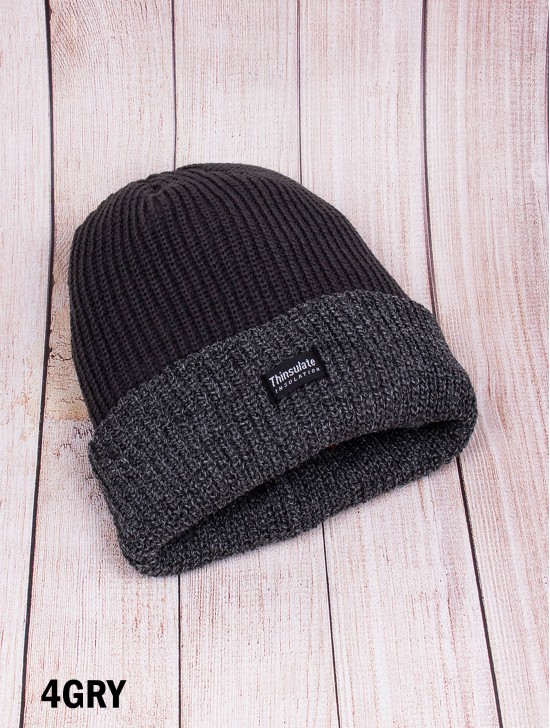 Knitted Hat With Brim