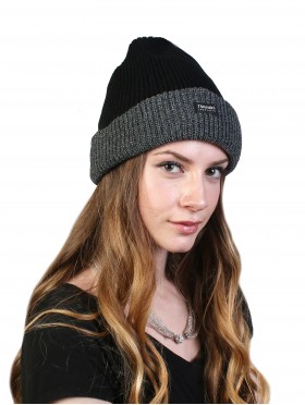 Knitted Hat With Brim