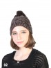 Two Tone Knitted Hat W/ Pom Pom