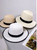 Summer Fedora Hat W/ Black Edge