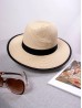 Summer Fedora Hat W/ Black Edge