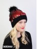 Sequin Scale “Color Changing”  Knitted Hat With Pom Pom