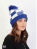 Plaid Knitted Hat W/ Pom Pom