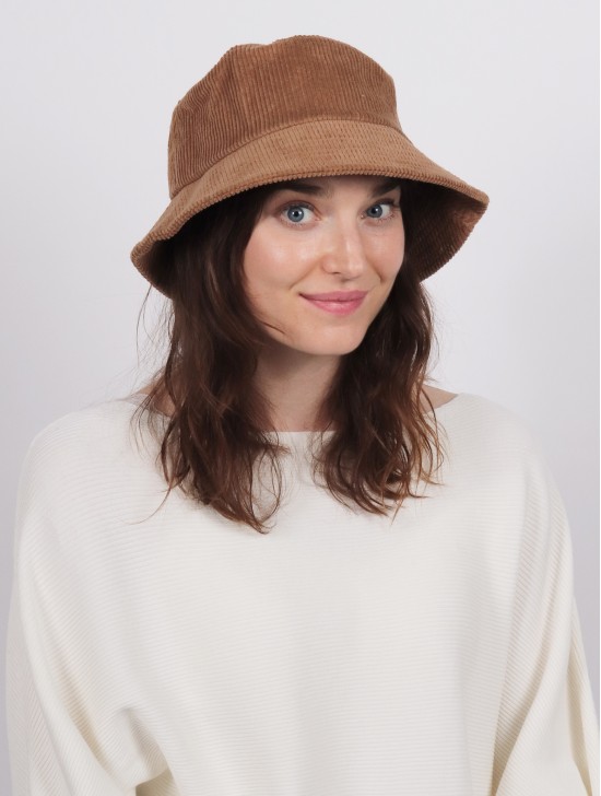 Solid Color Corduroy Bucket Hat 