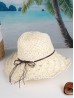 Foldable Summer Straw Hat W/ String Bow (Adjustable)