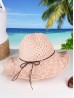 Foldable Summer Straw Hat W/ String Bow (Adjustable) 