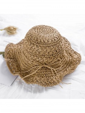 Foldable Super Soft Weaved Sunhat W/ Bow 