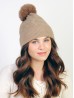  Soft Diamond Knitted Hat with Plush Pom Pom (Plush Inside)