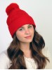  Soft Diamond Knitted Hat with Plush Pom Pom