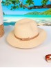 Wide Brim Summer Hat W/ Belt and Buckle