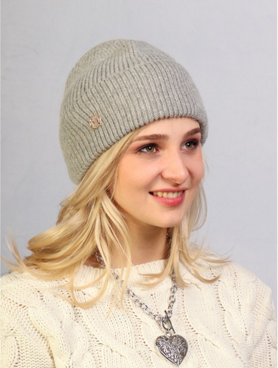Unisex Cashmere Feeling Knitted Hat W/ Removable M pin