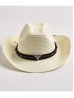 Wide Brim Cowboy Hat/ Studded Band & Bull Emblem