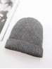 Knitted Lined Hat With Brim