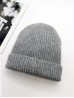 Knitted Lined Hat With Brim 