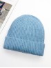 Knitted Lined Hat With Brim 