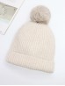 Knitted Lined Hat With Removable Pompom