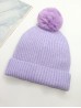 Knitted Lined Hat With Removable Pompom