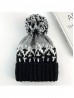 Fashion Knitted Hat W/ Colorful Pompom 