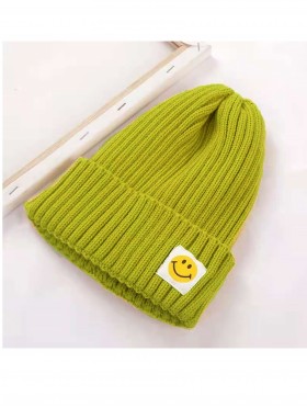 Knitted Hat W/ Smiling Face