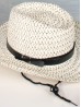 Weaved Fedora Hat W/ Belt Buckle 