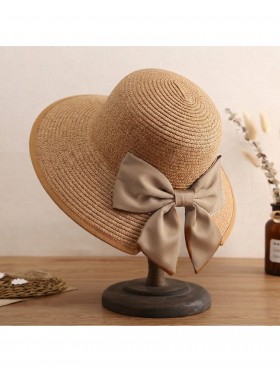 Wide Brim Summer Hat W/ Bow