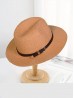 Wide Brim Summer Hat W/ Belt and Buckle