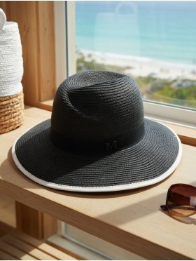 Summer Fedora Hat W/ Black Edge