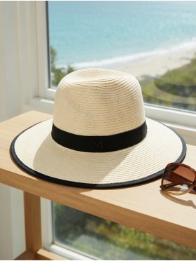 Summer Fedora Hat W/ Black Edge