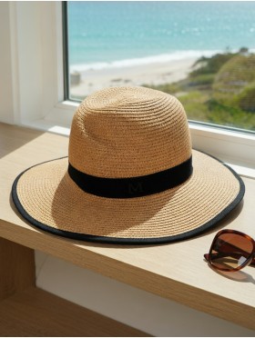 Summer Fedora Hat W/ Black Edge