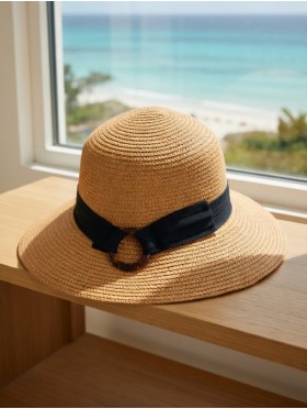 Summer Wide Brim Hat W/ Strap