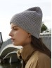 Knitted Lined Hat With Brim