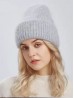 Knitted Lined Hat With Brim 