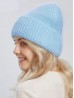Knitted Lined Hat With Brim 