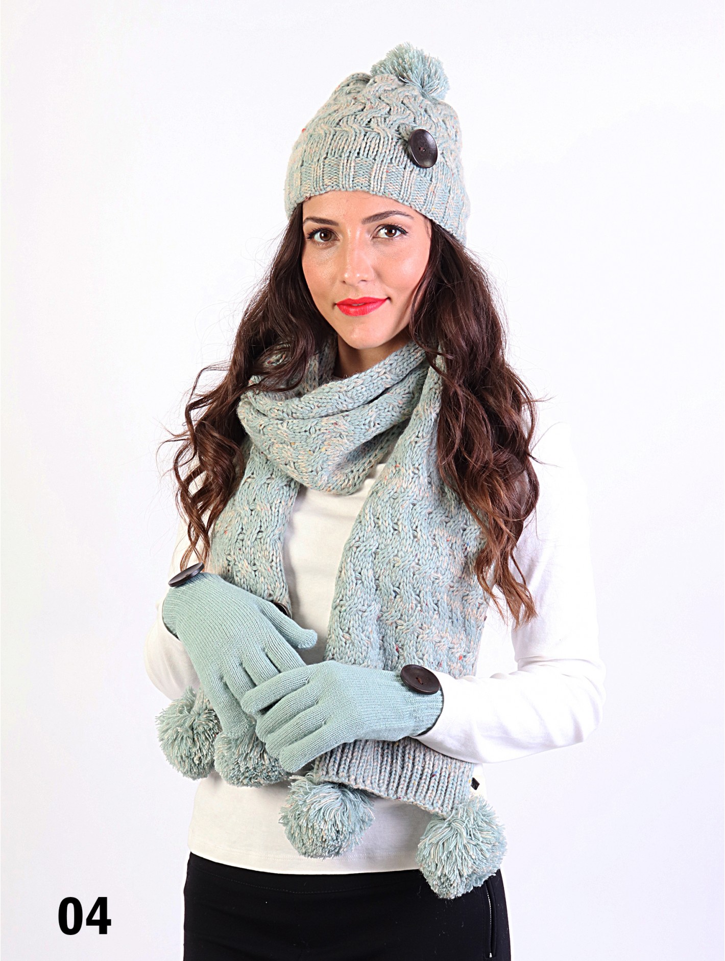 matching scarf and gloves set