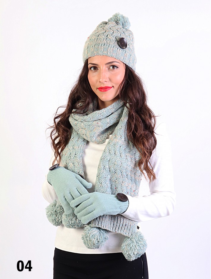 4 Colours B.U.L /® Ladies Knitted Matching Hat /& Scarf Set