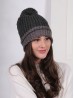 Knitted Double Layer Camp Hat W/Pompom (Plush Inside)