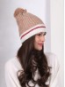 Knitted Double Layer Camp Hat W/Pompom 