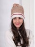 Knitted Double Layer Camp Hat W/Pompom 