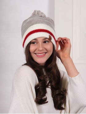 Canada Camp Hat W/Pompom 