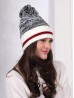 Knitted Double Layer Camp Hat W/Pompom 