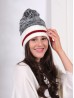 Knitted Double Layer Camp Hat W/Pompom 