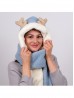 Plush Multi-functional Matching Set ( Scarf, Reindeer Hat & Mitts)